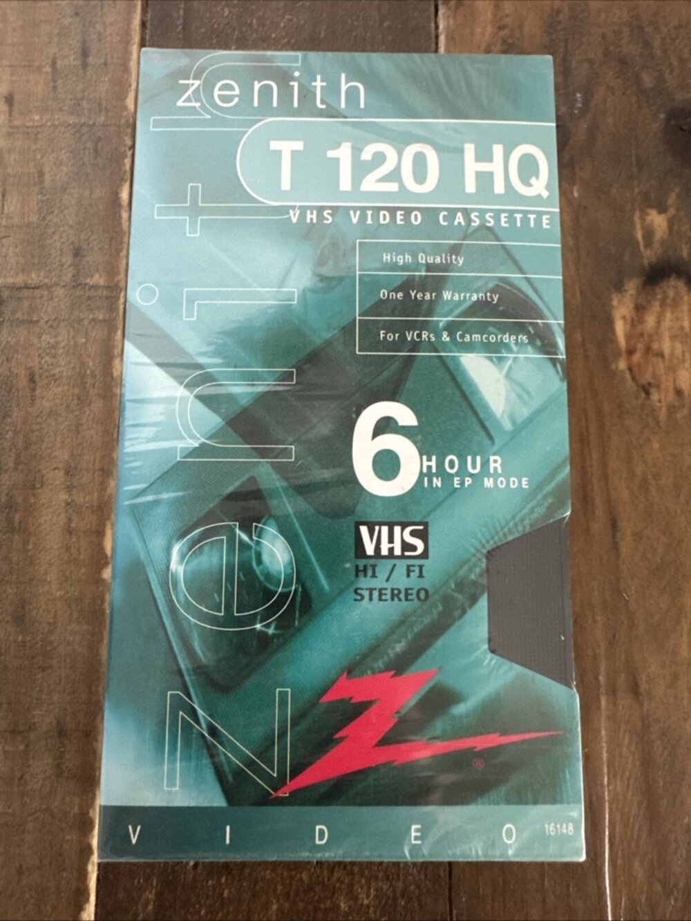 Zenith T-120 HQ Blank VHS Tape New Sealed 6 Hour Hi-Fi Retro NOS